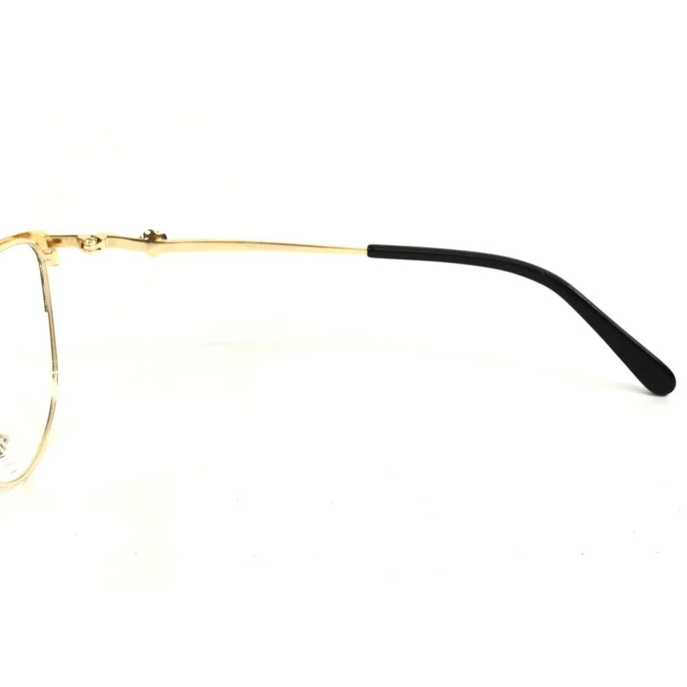 DiCaprio Eyeglasses Frames DC194 BLACK GOLD Cat Eye Full Rim 51-18-140